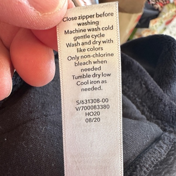 Athleta Double Cozy Karma Recover Plush Velour Black Zip Up Jacket Size L - Picture 6 of 6